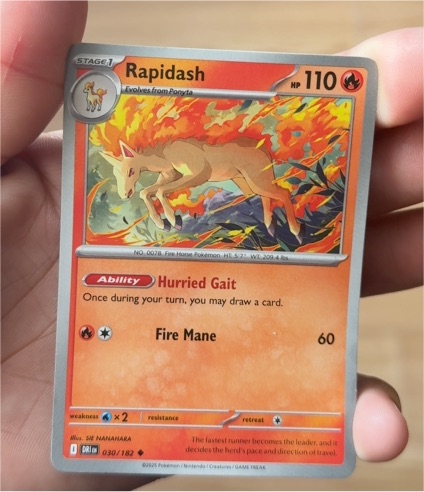 2025 Pokémon Scarlet & Violet Destined Rivals #030 Rapidash — front