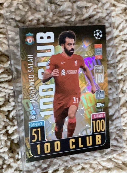 2021-22 Topps Match Attax Extra 100 Club #CLU4 Mohamed Salah — front