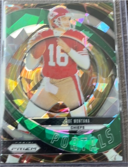 2024 Panini Prizm Portals #1 Joe Montana — front