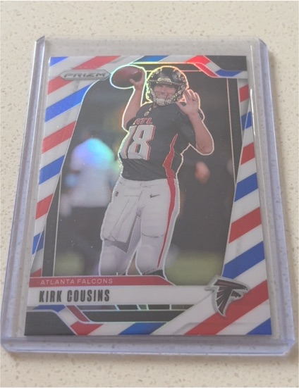 2024 Panini Prizm #10 Kirk Cousins Red White & Blue Prizm Atlanta Falcons — front