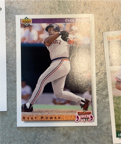1992 Upper Deck #647 Cecil Fielder Detroit Tigers — front