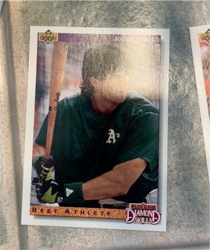 1992 Upper Deck #649 Jose Canseco Diamond Skills Best Athlete — front
