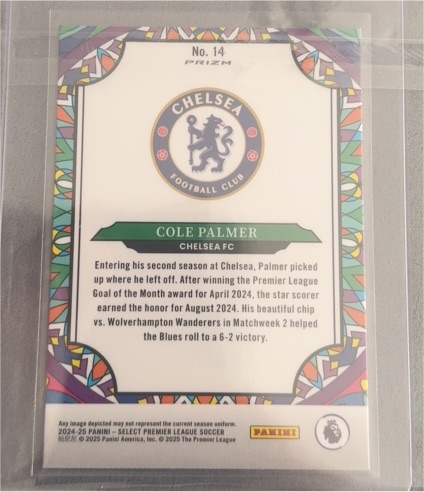 2024-25 Panini Select Premier League Soccer #14 Cole Palmer — front
