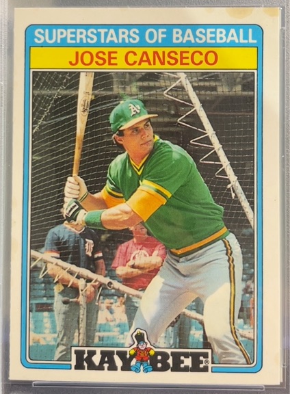 1987 Topps Kay-Bee Superstars of Baseball #7 Jose Canseco — front