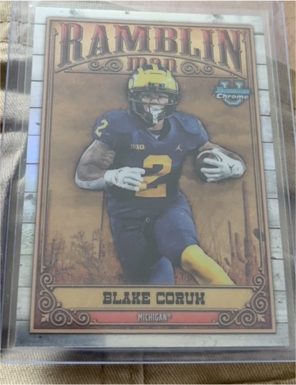 2023 Bowman Chrome University #RM-8 Blake Corum Ramblin Man — front