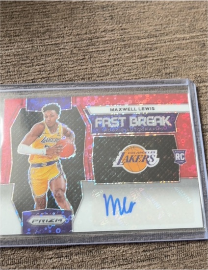 2023-24 Panini Prizm Fast Break Rookie Autographs #38 Maxwell Lewis Auto — front