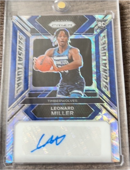 2023-24 Panini Prizm Sensational Signatures #SS-LE Leonard Miller — front