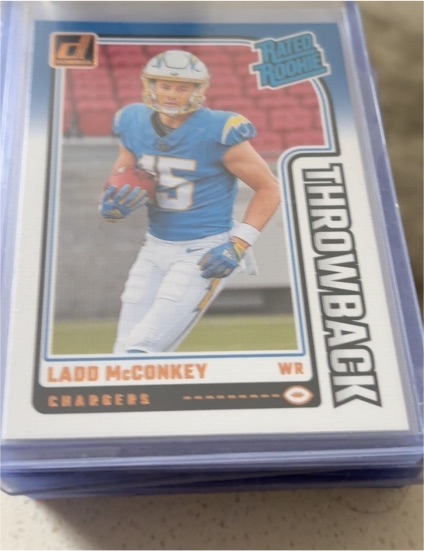 2024 Donruss Rated Rookie Throwback #23 Ladd McConkey — front