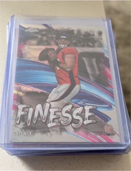 2024 Topps Chrome Finesse #F-4 Bo Nix — front