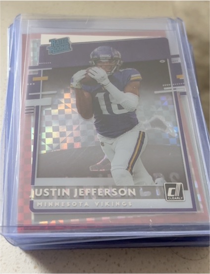 2020 Panini Chronicles Clearly Donruss #RR-JUJ Justin Jefferson — front