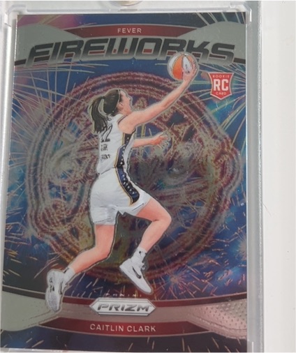 2024 Panini Prizm WNBA Fireworks #13 Caitlin Clark — front