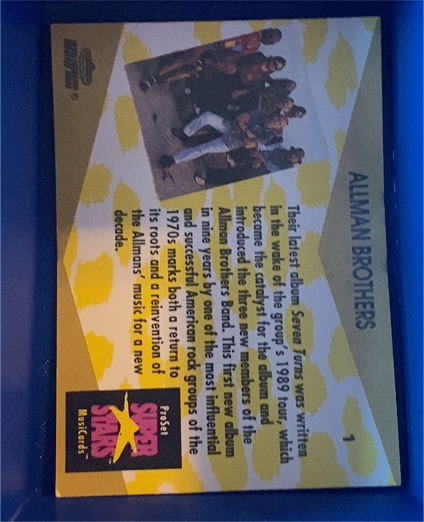 1992 Pro Set Super Stars #337 Allman Brothers — front