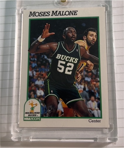 1991 NBA Hoops #394 Moses Malone — front