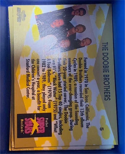 1992 Pro Set Super Stars #5 The Doobie Brothers — front