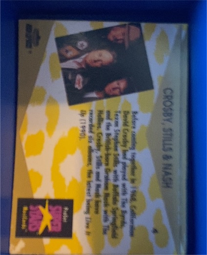 1991 Pro Set SuperStars MusiCards Crosby, Stills & Nash — front