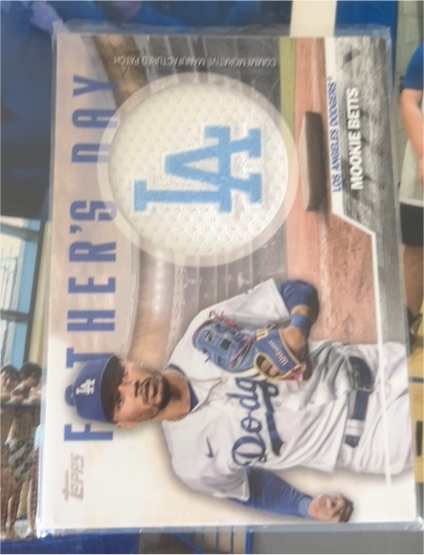 2023 Topps #FD-MB Mookie Betts Father's Day Commemorative Team Patches — front