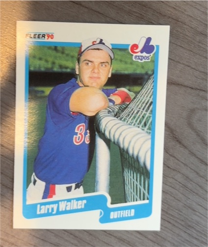 1990 Fleer #363 Larry Walker — front