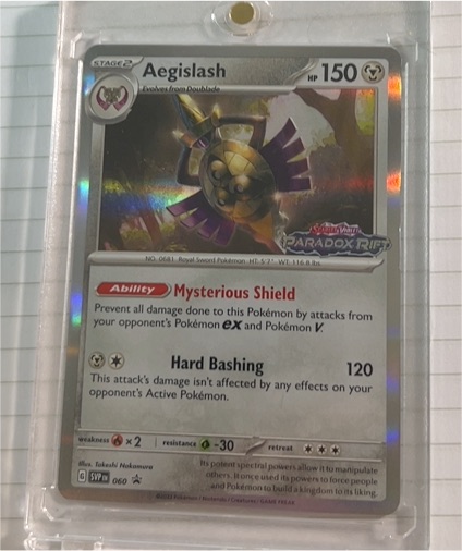 Pokémon TCG Paradox Rift SVP060 Aegislash Black Star Promo — front