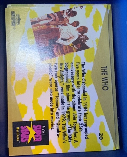 1991 Pro Set Super Stars #20 The Who — front