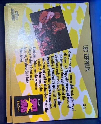 1991 Pro Set SuperStars MusiCards #21 Led Zeppelin — front