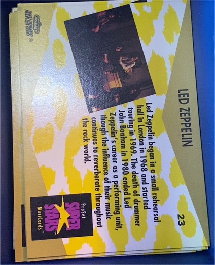 1991 Pro Set Super Stars #23 Led Zeppelin — front