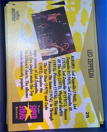 1991 Pro Set Super Stars #25 Led Zeppelin — front
