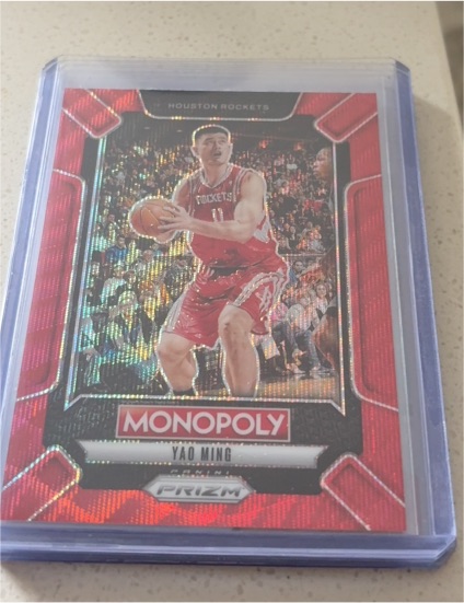 2024-25 Panini Prizm Monopoly Red Wave Prizm Legends #LEG9 Yao Ming — front