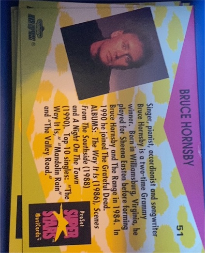 1991 Pro Set Super Stars #51 Bruce Hornsby — front
