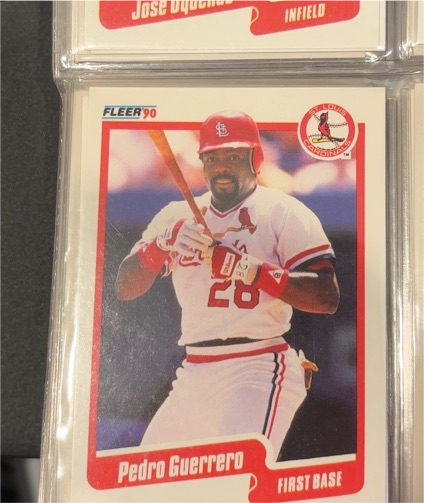 1990 Fleer #250 Pedro Guerrero — front