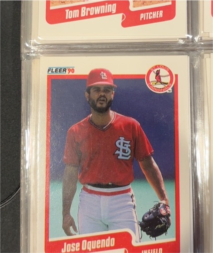 1990 Fleer #251 Jose Oquendo — front