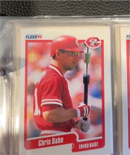 1990 Fleer #433 Chris Sabo — front