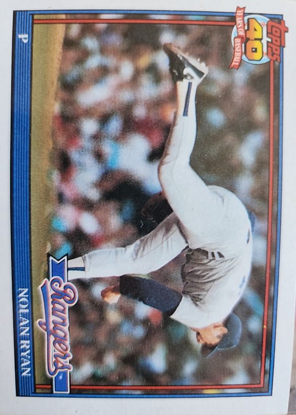 1991 Topps #1 Nolan Ryan — front