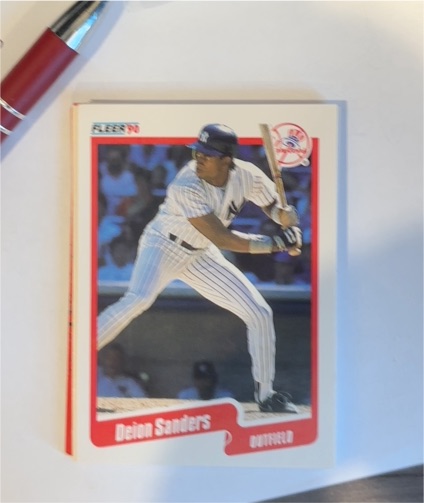 1990 Fleer #454 Deion Sanders — front