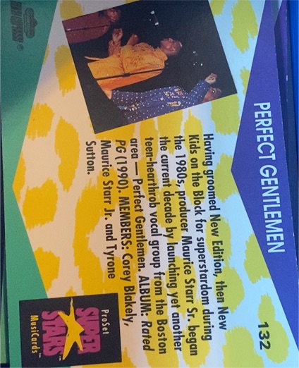 1991 Pro Set SuperStars MusiCards #132 Perfect Gentlemen — front