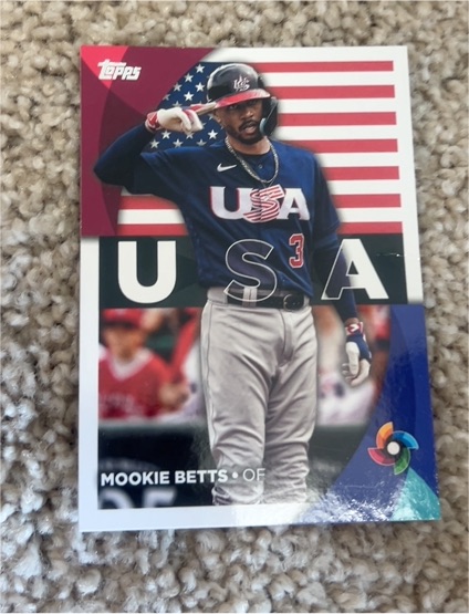 2023 Topps World Baseball Classic Stars #WBC-6 Mookie Betts — front