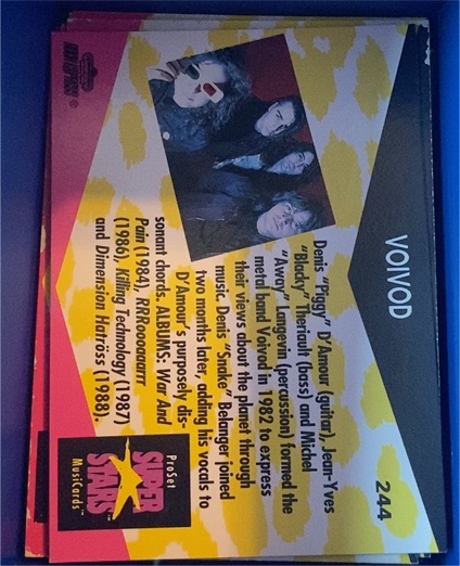 1991 Pro Set SuperStars MusiCards #244 Voivod — front