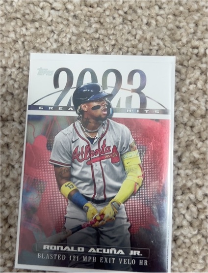 2024 Topps Series 1 2023 Greatest Hits #23GH-8 Ronald Acuña Jr. — front