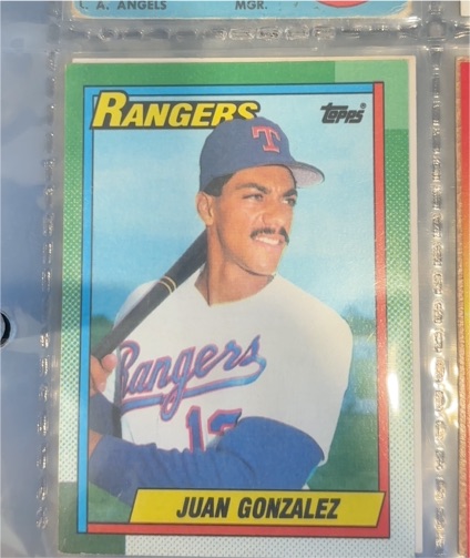 1990 Topps #331 Juan Gonzalez — front