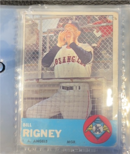 1963 Topps #294 Bill Rigney — front