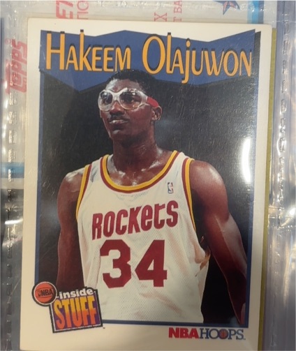1991-92 Hoops Inside Stuff #304 Hakeem Olajuwon — front