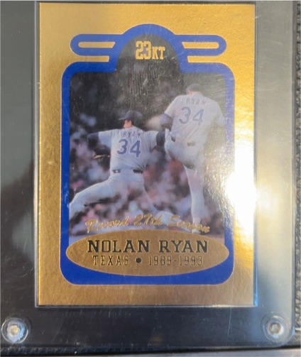 1989 23KT Nolan Ryan #27 Texas Rangers — front