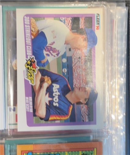 1990 Fleer #636 Nolan Ryan / Mike Scott — front