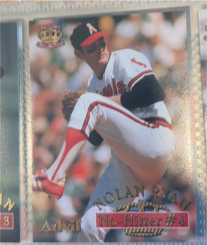 1996 Pacific Collection Advil Nolan Ryan #8 No-Hitter #4 — front