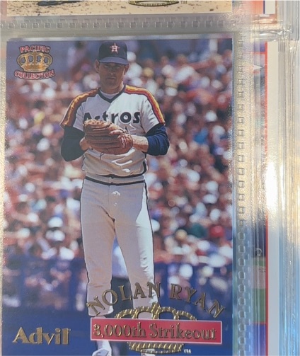 1996 Pacific Crown Collection Advil #18 Nolan Ryan — front