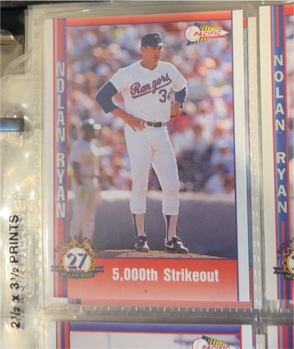 1991 Pacific Nolan Ryan Texas Express #168 5000th Strikeout — front