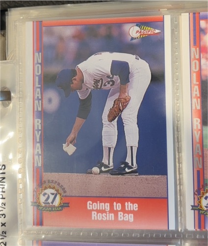 1993 Pacific #98 Nolan Ryan Going to the Rosin Bag — front