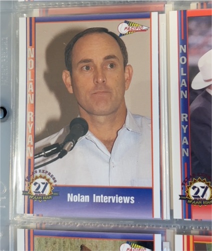 1991 Pacific Nolan Ryan Texas Express I #109 Nolan Interviews — front