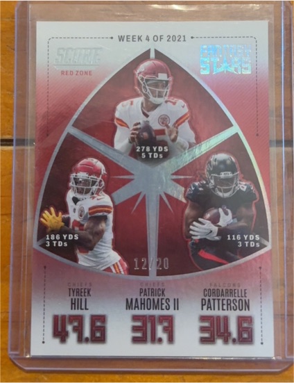 2022 Panini Score Fantasy Stars #FS4 Patrick Mahomes II — front