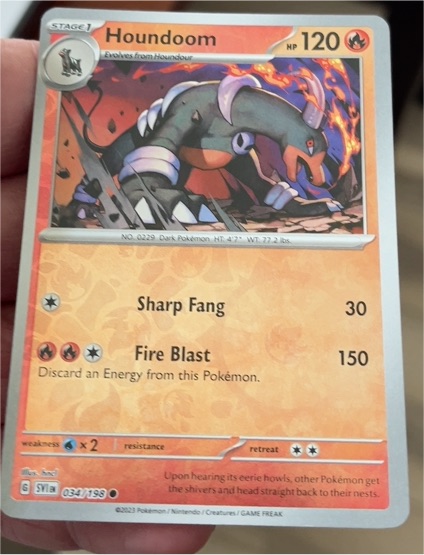 2023 Pokémon Scarlet & Violet #034 Houndoom — front