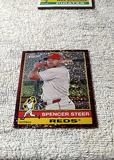 2025 Topps Heritage Chrome #155 Spencer Steer — front
